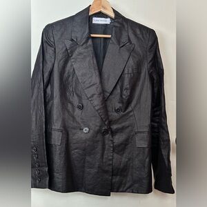 Anne Fontaine Sam Linen Jacket Blazer Black